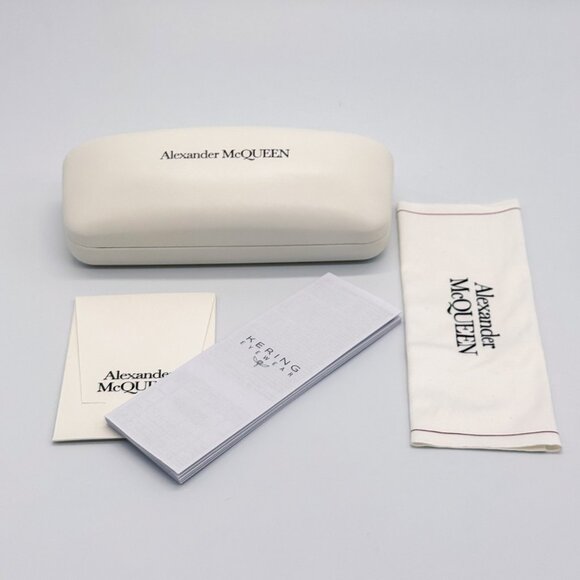 NEW ALEXANDER MCQUEEN AM0426S 005 IVORY SUNGLASSES ALEXANDER MCQUEEN - Picture 10 of 10